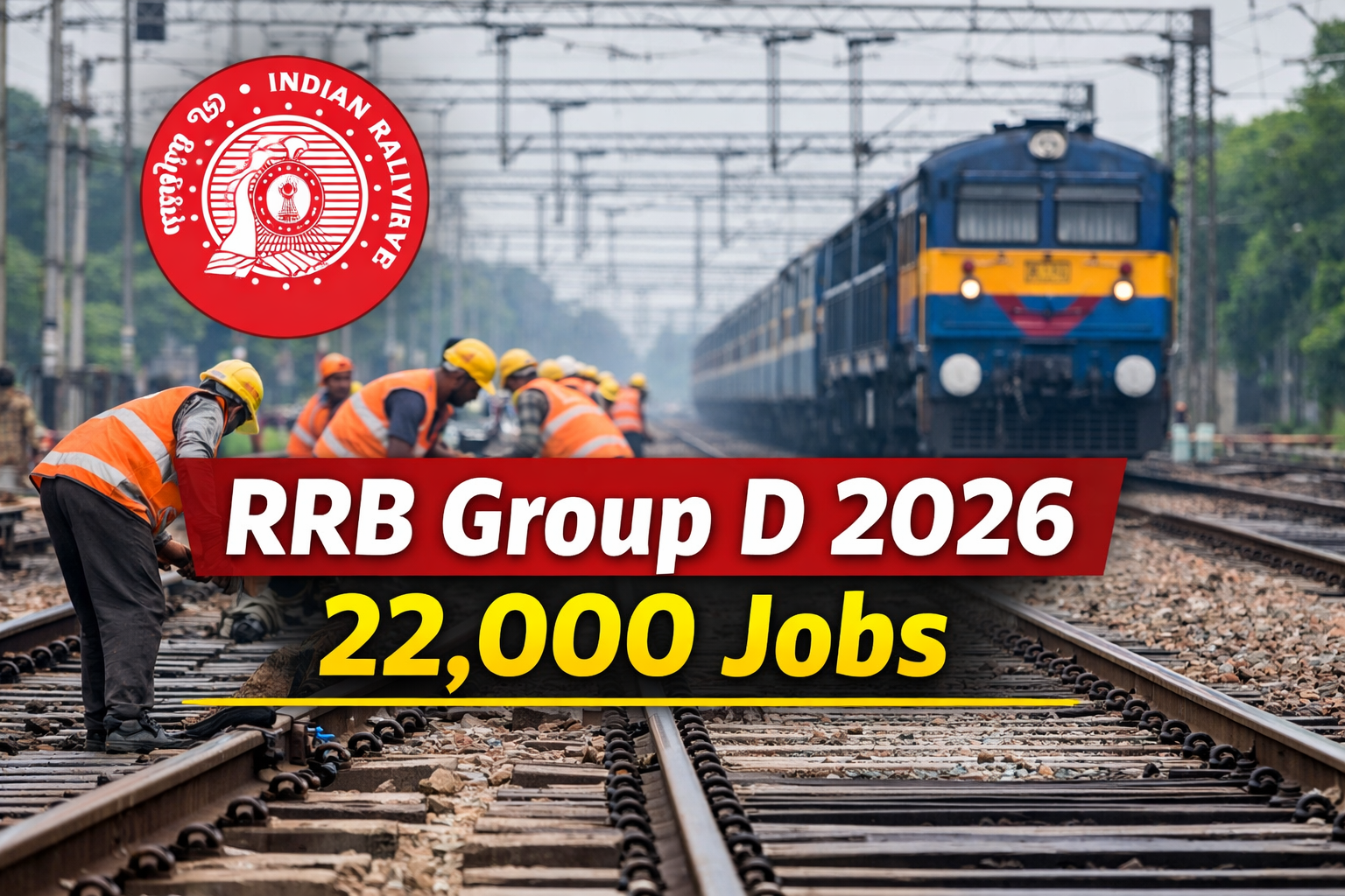 RRB Group D Railway Jobs 2026: 10ನೇ ತರಗತಿ ಅರ್ಹತೆಗೆ 22,000 ಉದ್ಯೋಗಗಳು – ಅರ್ಜಿ ದಿನಾಂಕ ಇಲ್ಲಿದೆ!.