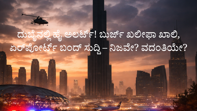 ದುಬೈನಲ್ಲಿ ಹೈ ಅಲರ್ಟ್! ಬುರ್ಜ್ ಖಲೀಫಾ ಖಾಲಿ, ಏರ್‌ಪೋರ್ಟ್ ಬಂದ್ ಸುದ್ದಿ – ನಿಜವೇ? ವದಂತಿಯೇ?